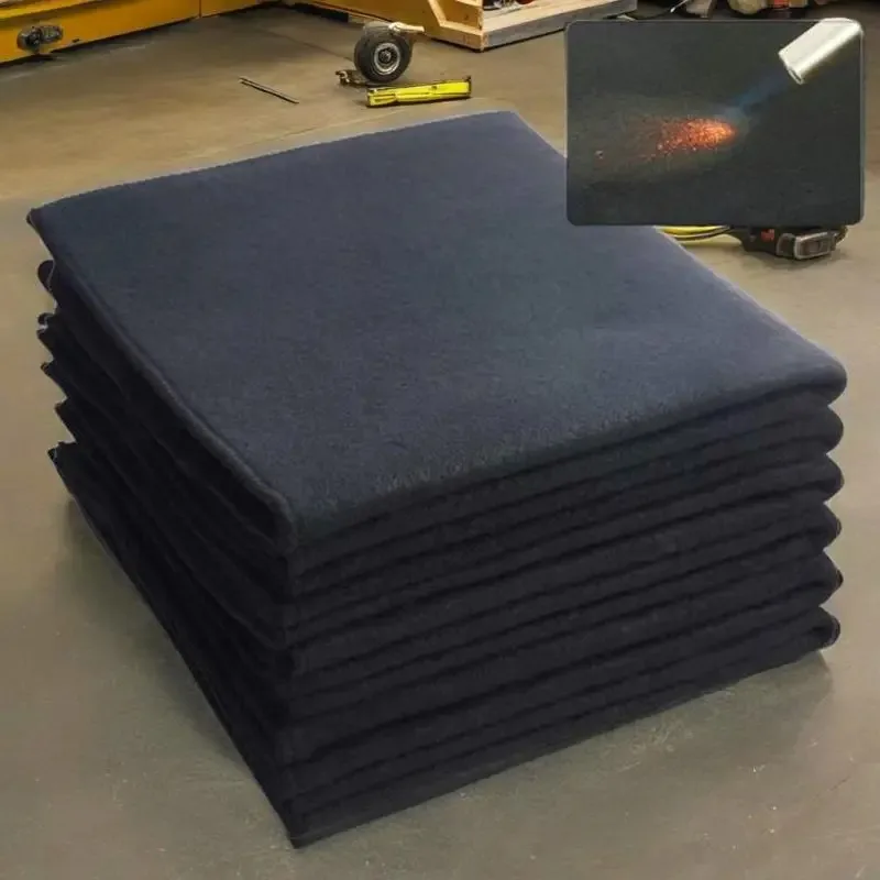2mm/5mm Pre Oxidized Fiber Welding Blanket Fireproof Heat Resistant Nonwoven Insulation Pad for Soldering and Welding Safety Use