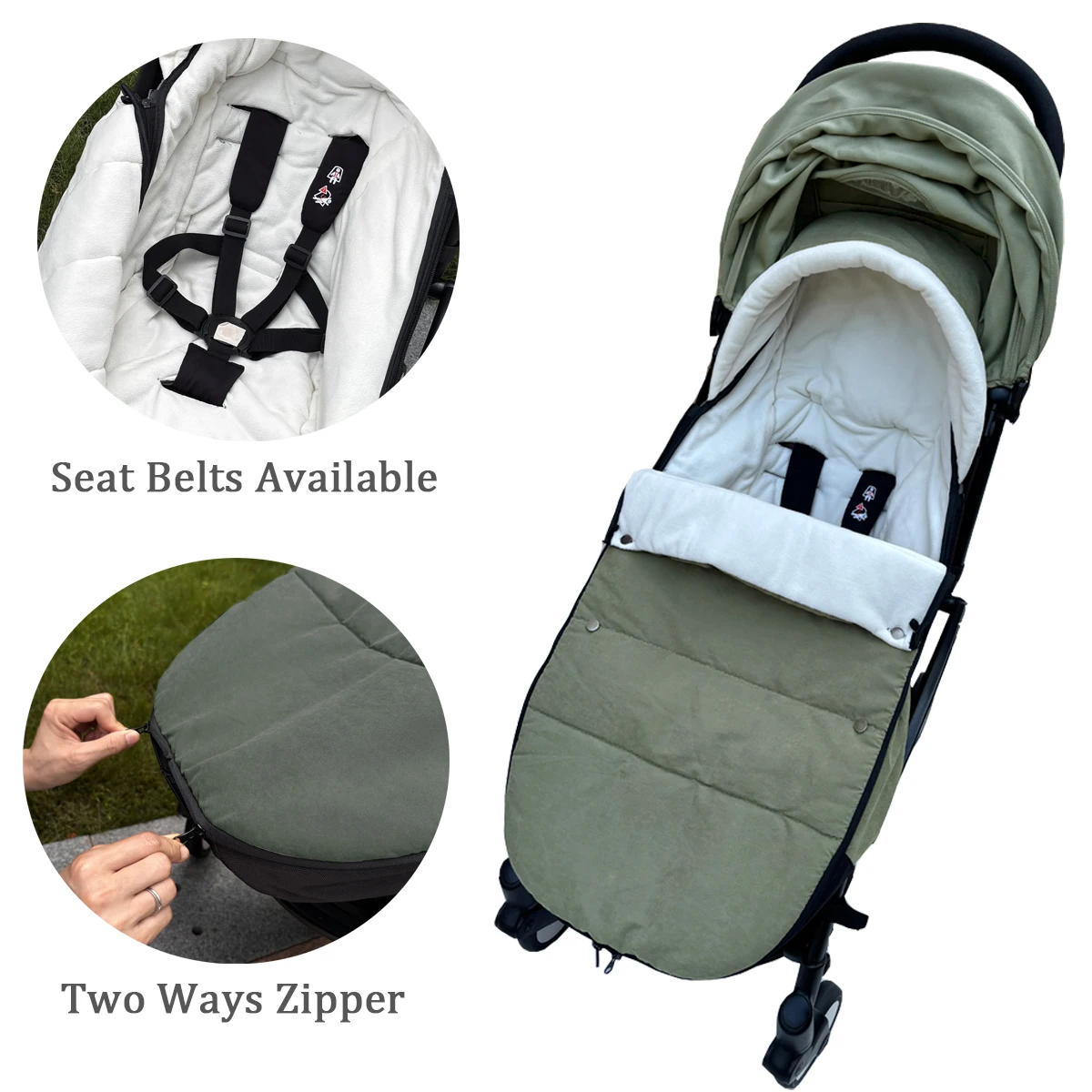 ملحقات عربة الأطفال العالمية غطاء قدم دافئ متوافق مع عربات الأطفال Babyzen YOYO، YOYO+، YOYO2، Stokke YO3، وBugaboo #2