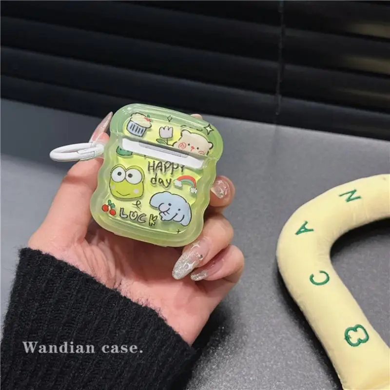 Sanrio Kero Kero Keroppi Airpods 1/2 Kawaii Cartoon Earphone Protective Case Earphone Decoration Confidante Birthday Present