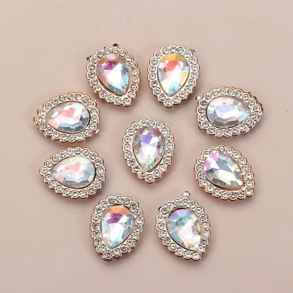 10 قطع من إكسسوارات القبعة المتلألئة على شكل زهرة من حجر الراين وأزرار أغطية الرأس وإكسسوارات دبابيس شعر لؤلؤية وزر لؤلؤي