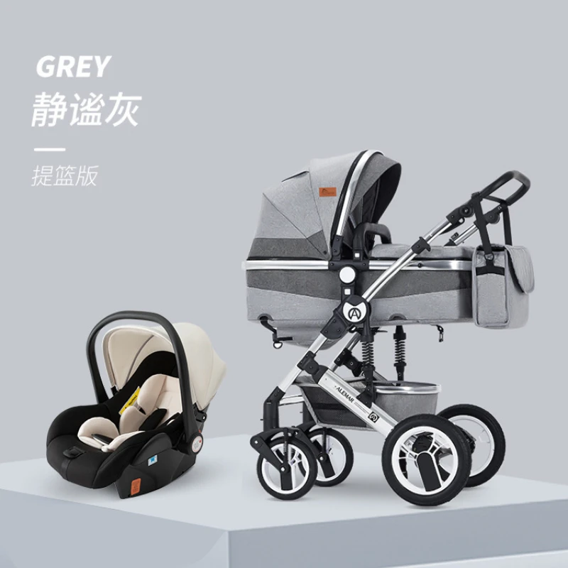 

Baby Stroller Can Be Sit Lying Down Bi-directional Push Shock-absorbing Folding High Landscape Newborn Children's Baby Stroller