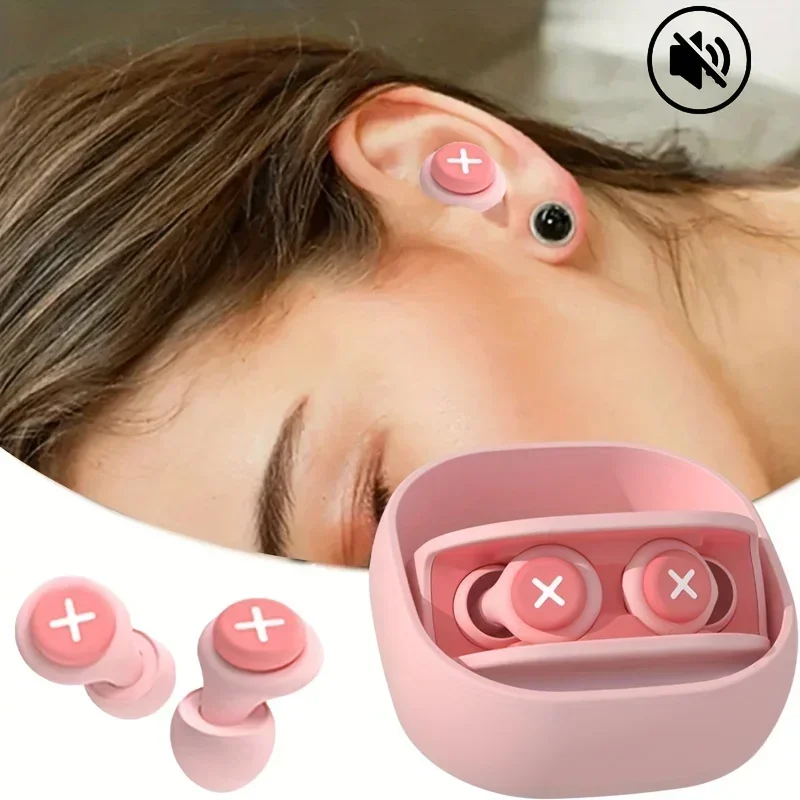 

Reusable Silicone Sleep Earplugs - Super Noise-Canceling, Ideal For Students & Dorms, Snore Blocker
