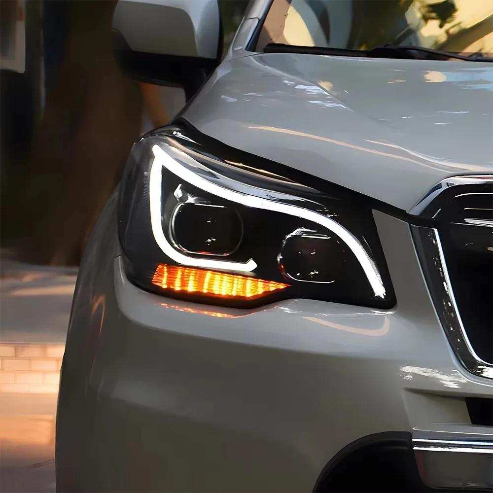

Для Subaru Forester 2013-2016: Автомобильные светодиодные фары в сборе с проекционными линзами, передние фонари, аксессуары Plug and Play