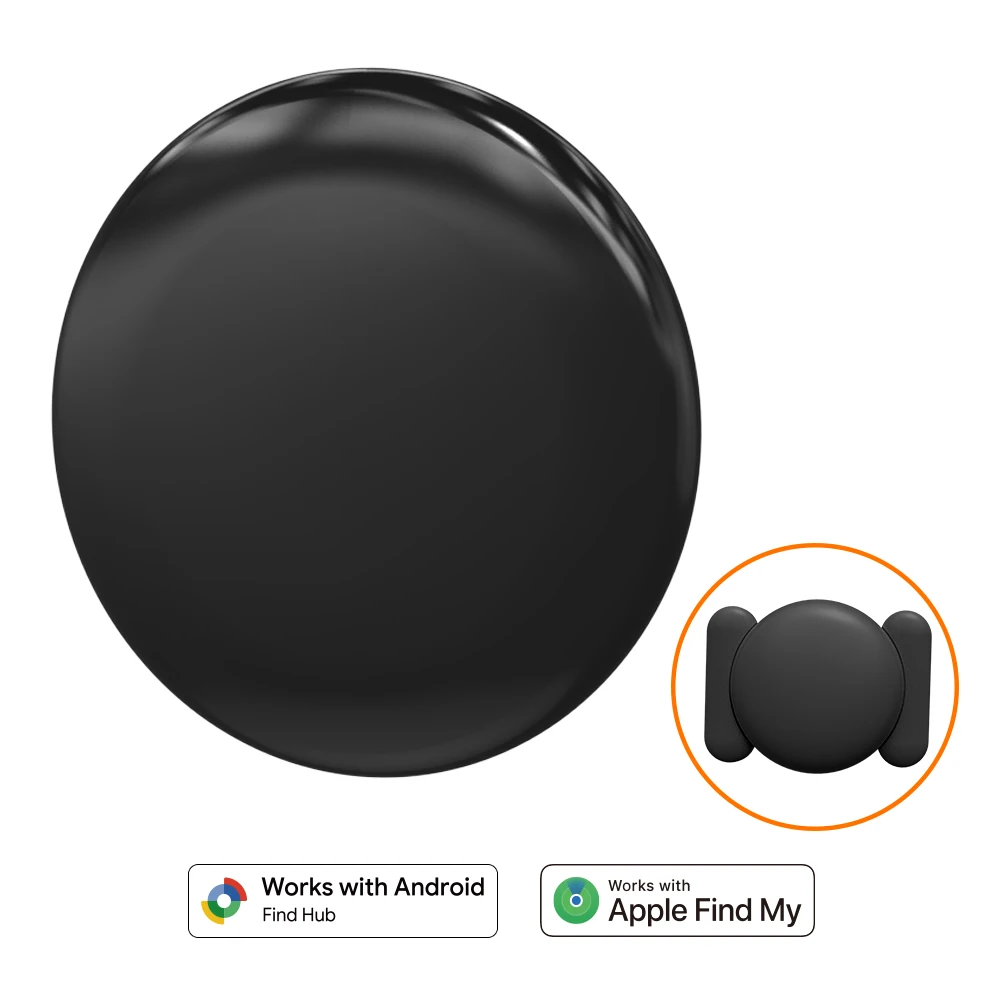 

Dual System Tracker Works with Apple Find My & Android Find Hub IP67 Waterproof Magnetic GPS Locator Anti-Lost for Vehicle Pets