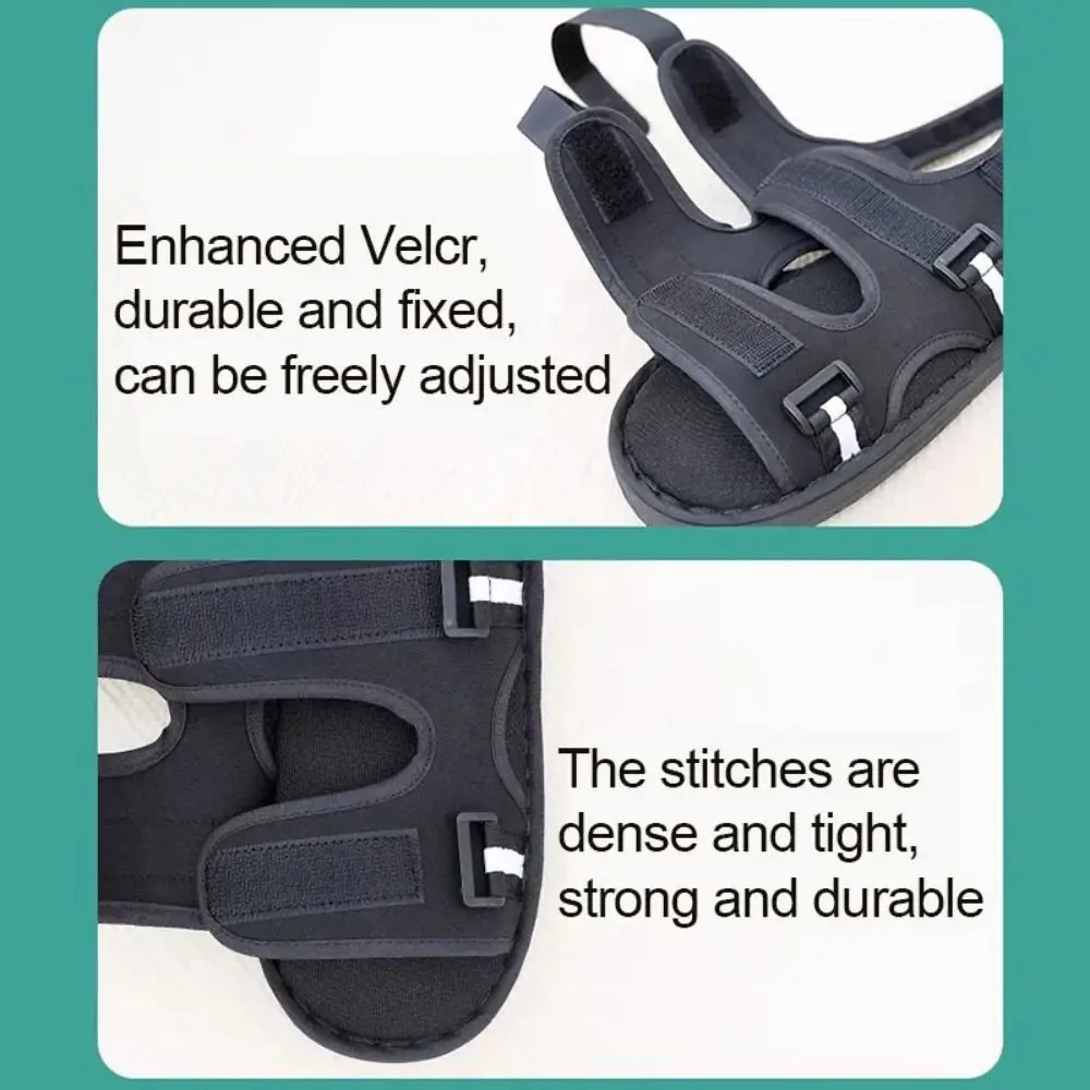 Sapato de gesso ajustável confortável anti skid fratura sapatos fixos dedo do pé aberto respirável fratura andando ajuda pé gota
