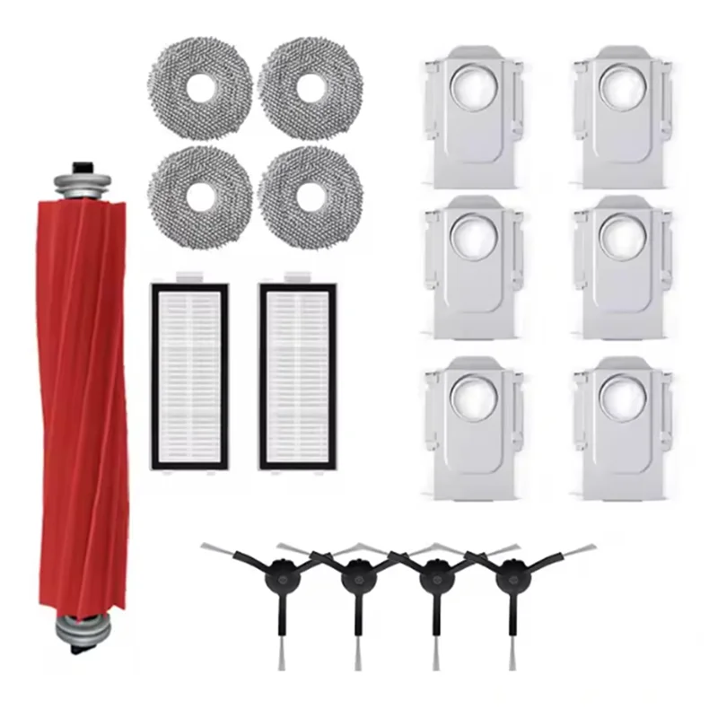A24P สําหรับ Roborock Q Revo Maxv/Q Revo S/Q Revo Pro อุปกรณ์เสริมหลักแปรงด้านข้างถุงเก็บฝุ่น HEPA FILTER mop ผ้า