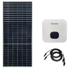 Zestaw solarny kompletna 5000W 220V 230V pojedyncza fraza na falowniku System siatki Growatt 5KW 1 zestaw trójsłonecznego panelu słonecznego 425W 12Pc do domu