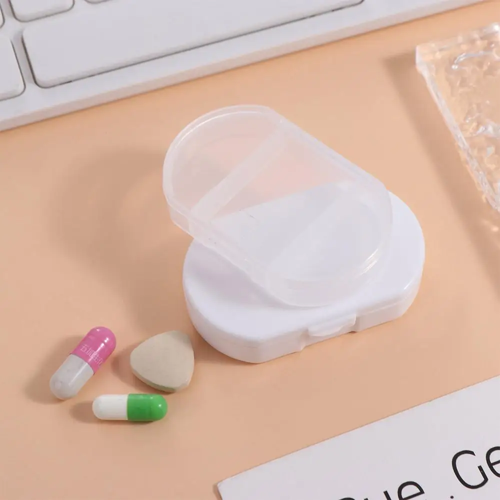 Mini caixa de comprimidos com três compartimentos, transparente, à prova de umidade, pequena caixa de remédios, conveniente, portátil, organizador de remédios para viagem
