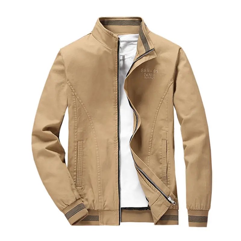 Veste Bomber en Coton avec Fermeture Éclair pour Homme, Coupe-Vent Militaire Slim, Marque de Luxe, Vêtements de Moto, Automne