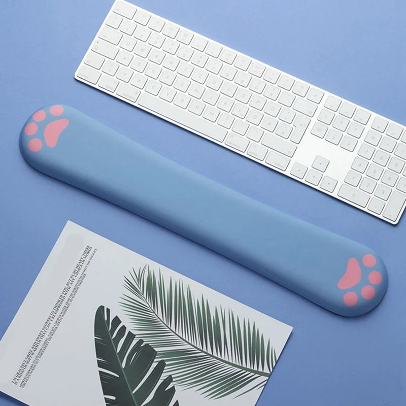 Keyboard Wrist Rest, Cute Cat Feet Wrist Rest, Mouse Pad With Wrist Support, For Office And Home, 38Cm/14.96Inch