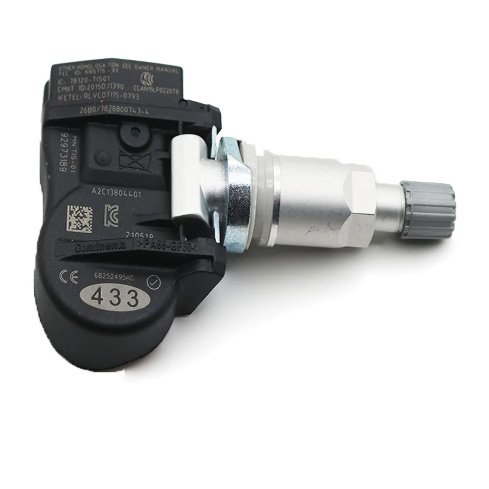 

68252495 AC 433 МГц Датчик давления в шинах Tpms для Jeep Grand Cherokee Srt 2016- 68252495 аа, 68252495 ab, 92972a97 A2c 13804401