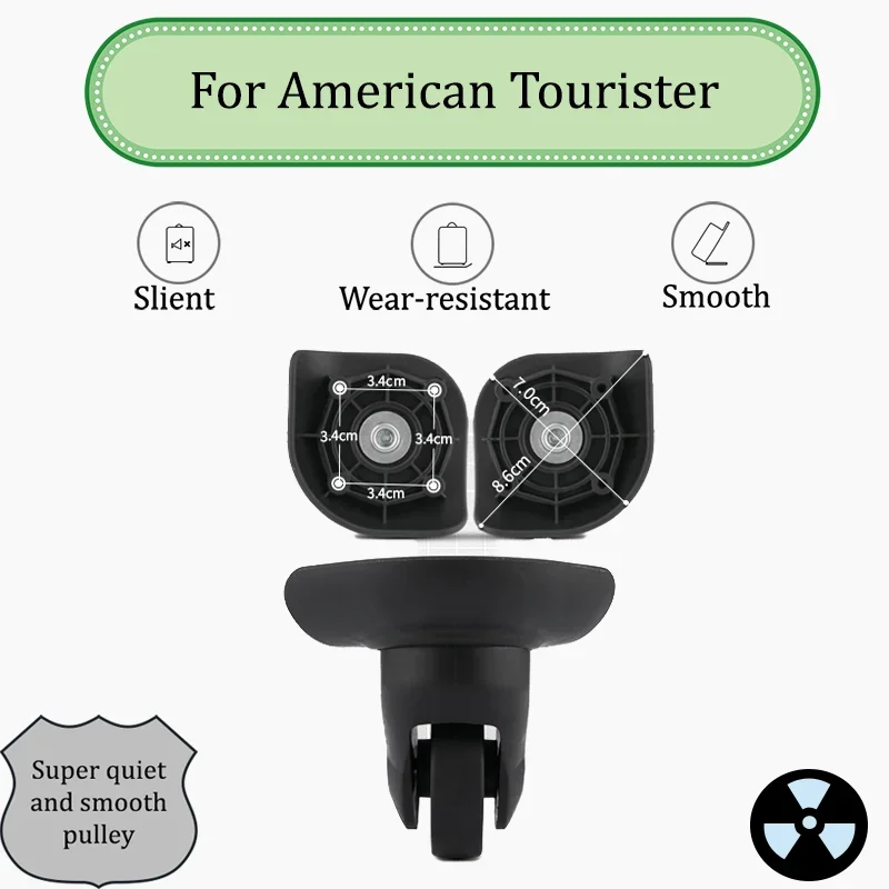 

For American Tourister 92T “Smooth & Save” Luggage Wheel Accessory 360° Universal Wheel Pressure Resistant Replacement Repair