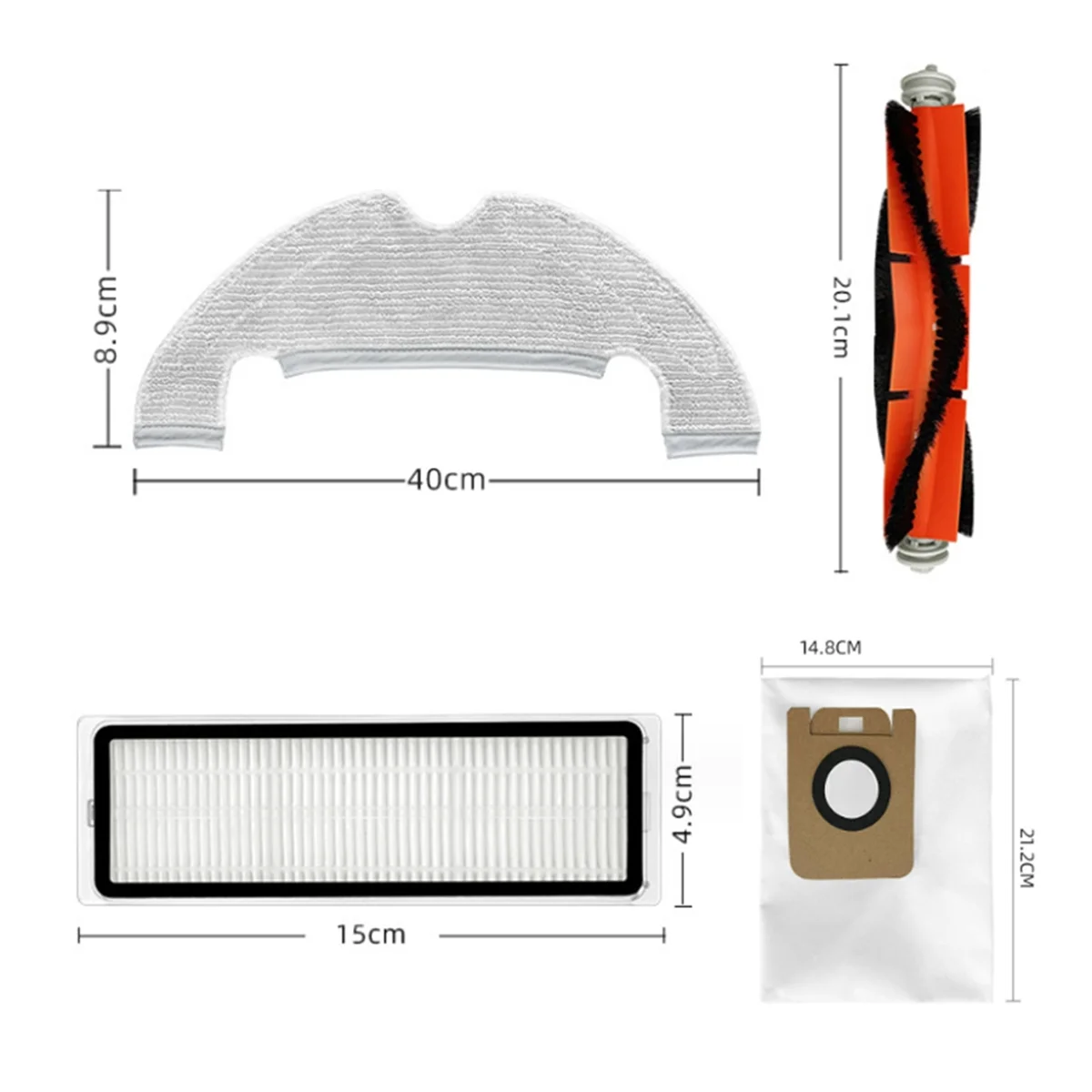 Piezas de repuesto para Robot aspirador, 11 piezas para Bot D10 Plus RLS3D/Z10 Pro/L10 Plus, cepillo lateral principal, filtro, mopa, bolsa de polvo