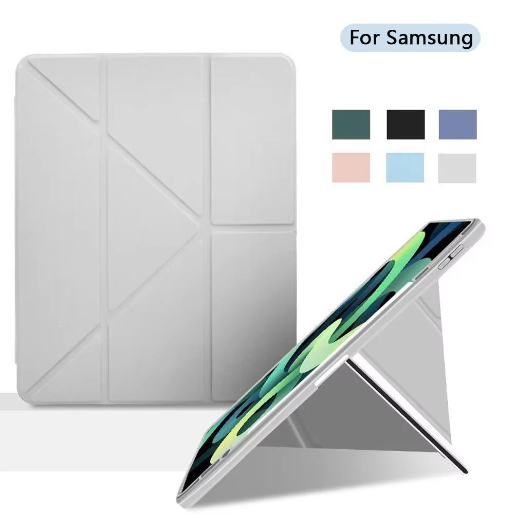 

Чехол-подставка для Samsung Galaxy Tab S7 Plus, S7 FE, S8 Plus, S9 Plus 12.4, Tab A8 10.5, S6 Lite 10.4, S7, S8, S9 11, Smart Shell