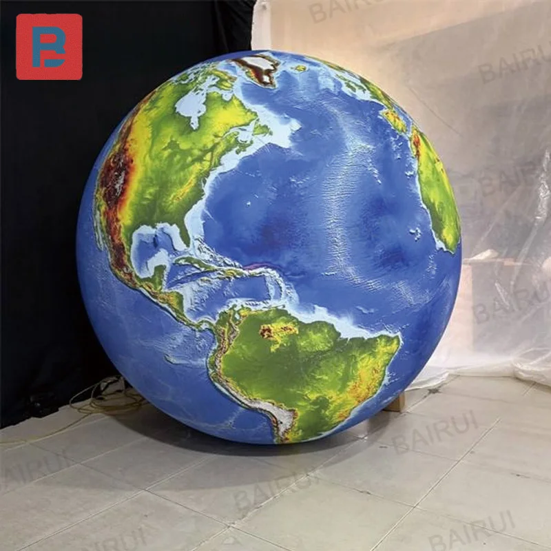 Inflatable Earth, an inflatable high-definition printed spherical globe used for ceiling decoration in science museums