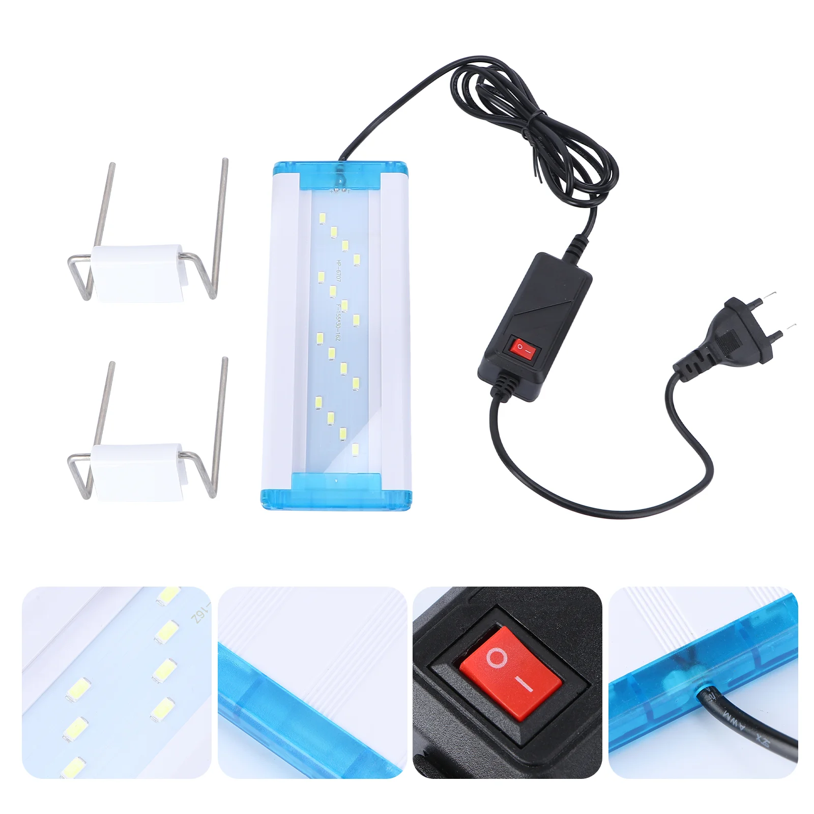 

1Pc Fish Tank Light Aquarium Light LED Lamp Lighting Device White (EU Plug) Ecological Landscape Lamp