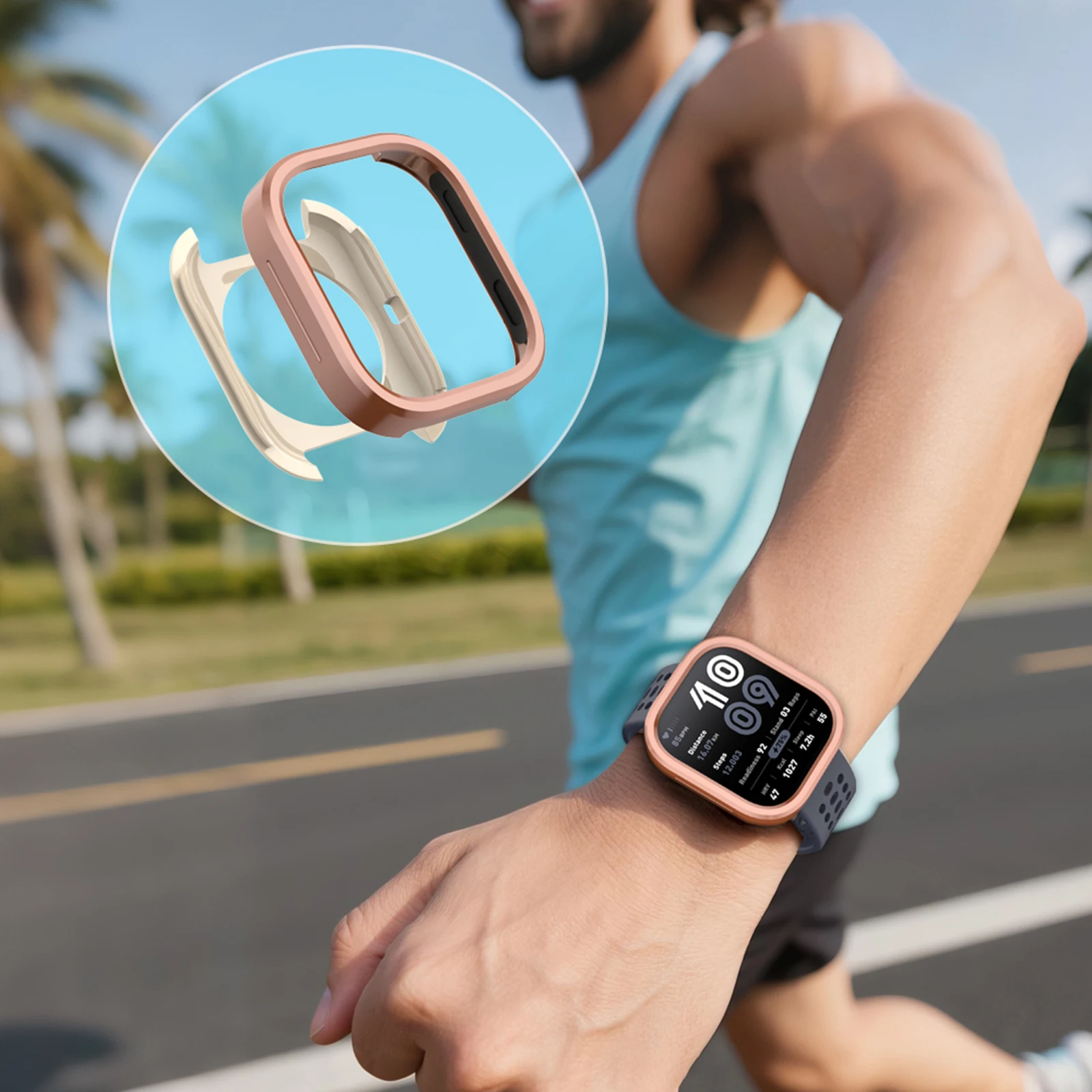 

For Amazfit Bip 6 Metal Protective Case Shockproof Smartwatch Bezel Case Anti-Scratch Bumper Shell Cover Replacement Hard Case