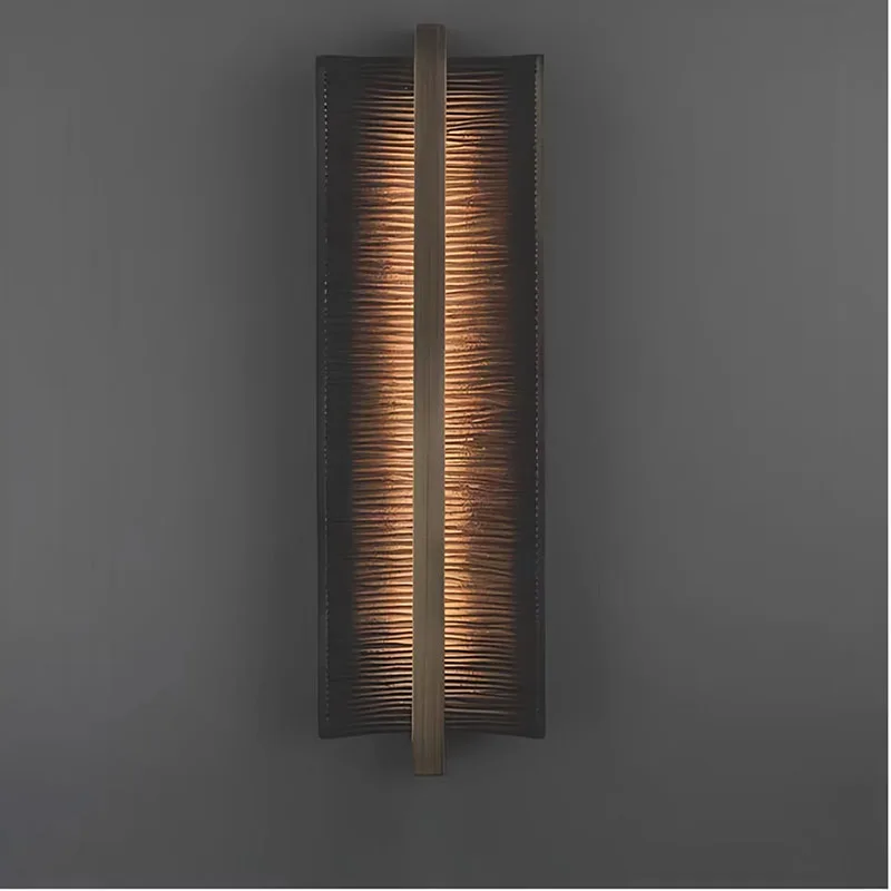 Vintage Bronze Wall Lamp Sconce for Living Room Bedside Hotel Art Passage Decor Hallway Hotel Ambient Night Wall Lighting