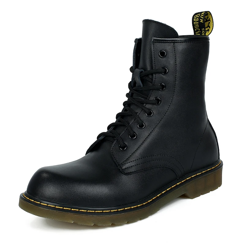 

COZOK Ankle Boots Men Leather Men's Motorcycle Boots Men's Safety Shoes Luxury Shoes Quality Dress Man shoes Mens Platform Boots