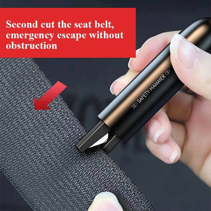 Car Safety Hammer,Safetyhammer Window Breaker,Hammer Seat Belt Cutter with Holder - Emergency Escape Tool for Rescue, Disaster