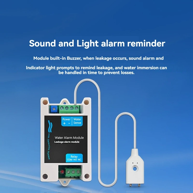 Water Leakage Automatic Shutoff Valve Alarm Water Immersion Sensor Module Cable Household Overflow Alarm Module