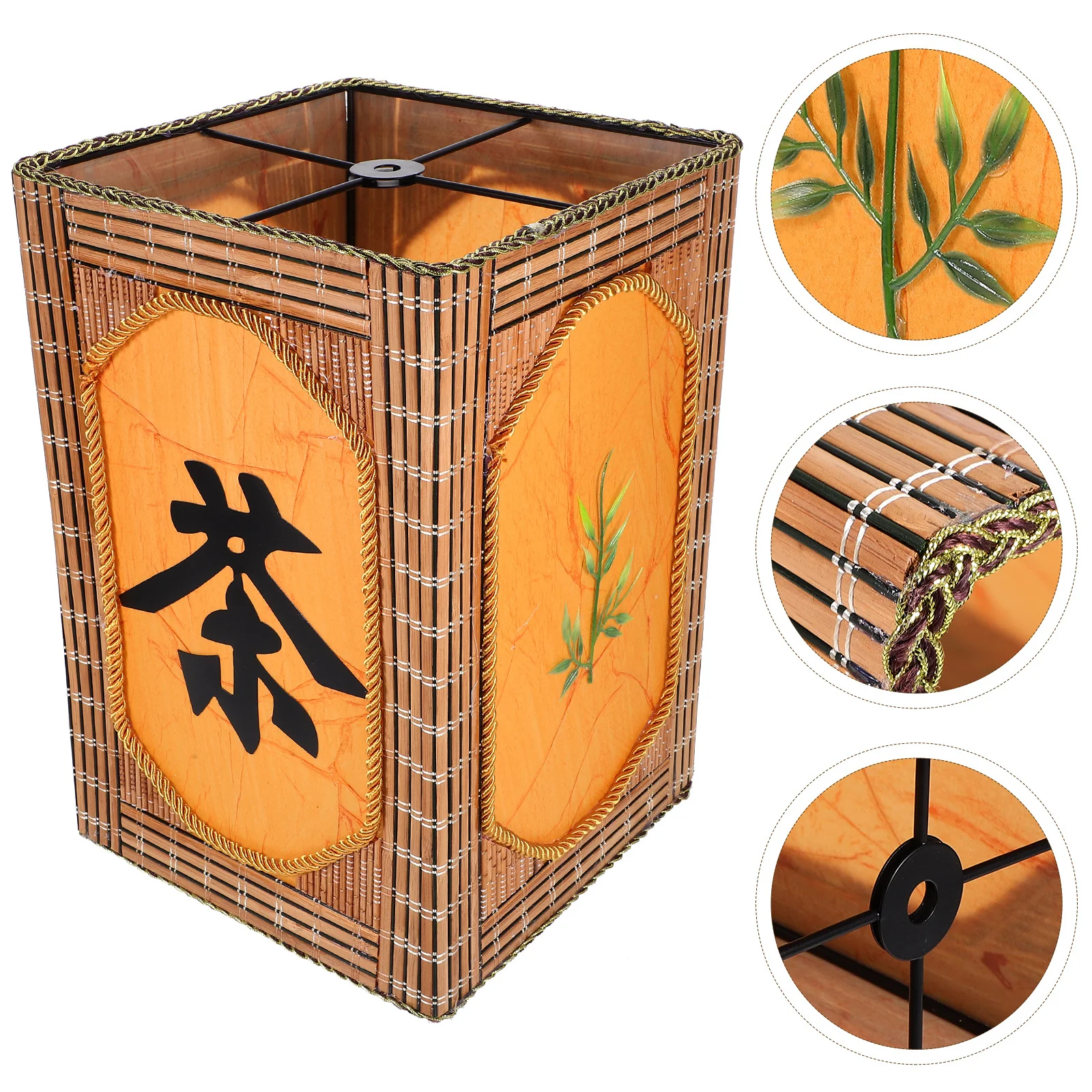 

Exquisite Woven Lampshade for Pendant Light Retro Lamp Cover Decorative Ceiling Light Shade Replacement Home Coffee Shop Wedding