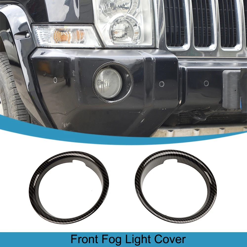 

Car Front Fog Light Lamp Decoration Cover Trim Stickers for Jeep Grand Commander 2006 2007 2008 2009 2010 Exterior Accessories