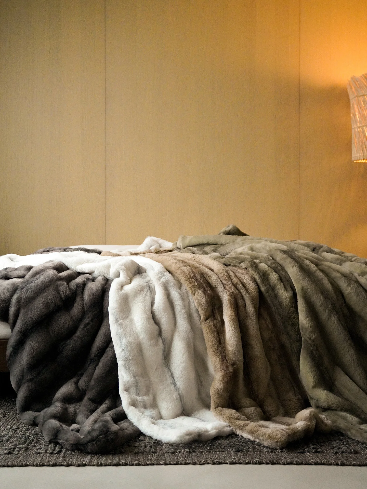 

Retro Snow Melting Rabbit Fur Blanket ternoon Nap oulder Wrap Sofa Cover Winter Autumn High End Velvet Blanket