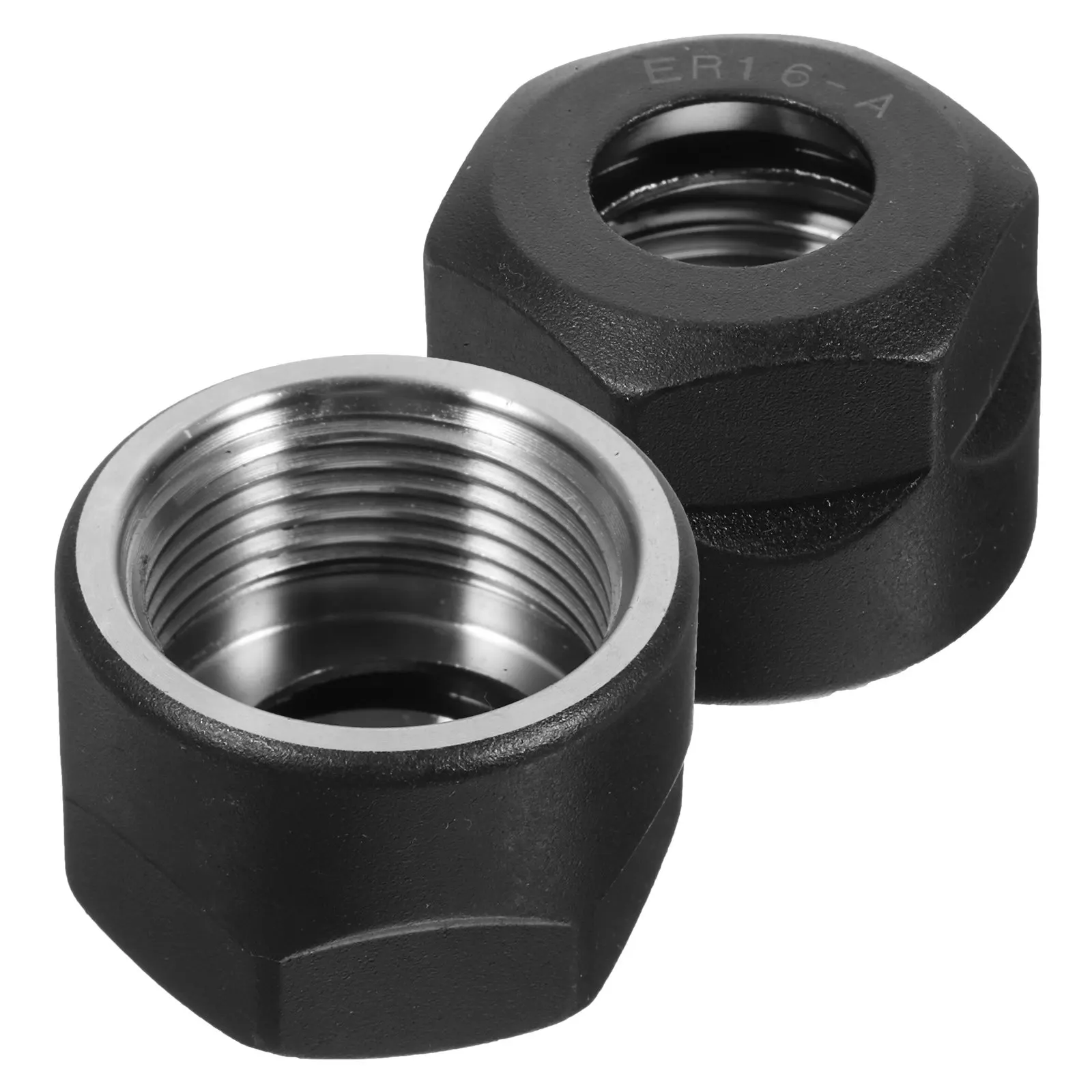 2Pcs Collet Chuck Nut Professional Steel Clamping Nut Precision Ground for Cnc Lathe Milling Cutter Router Bit Holder Repair