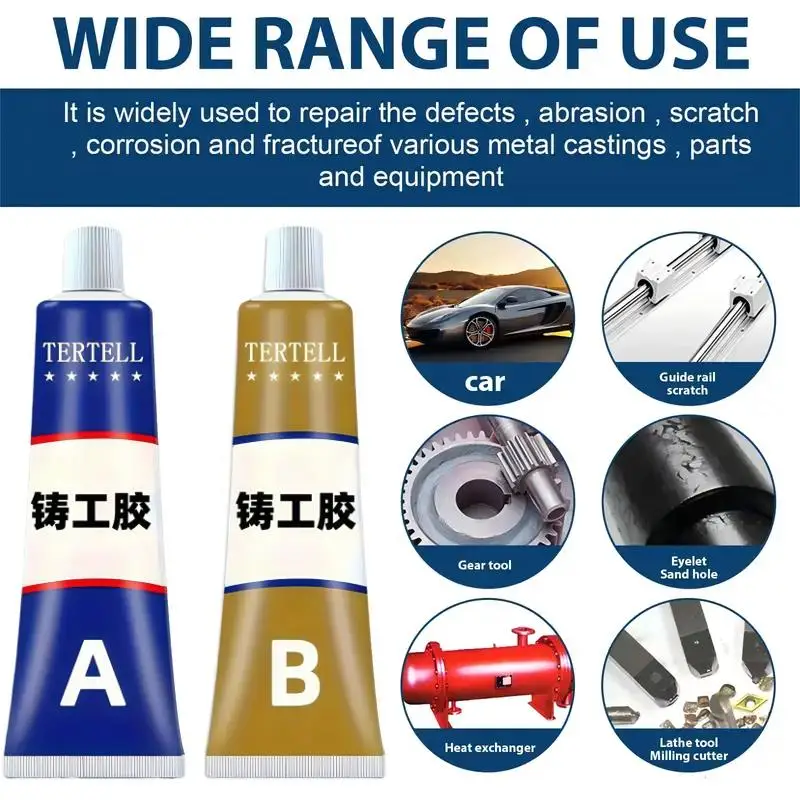 لاصق صب بدرجة اللحام - بدون مصدر طاقة، قابل للتشكيل/الطحن/الطلاء، يستخدم لعيوب صب المعادن والمعادن.