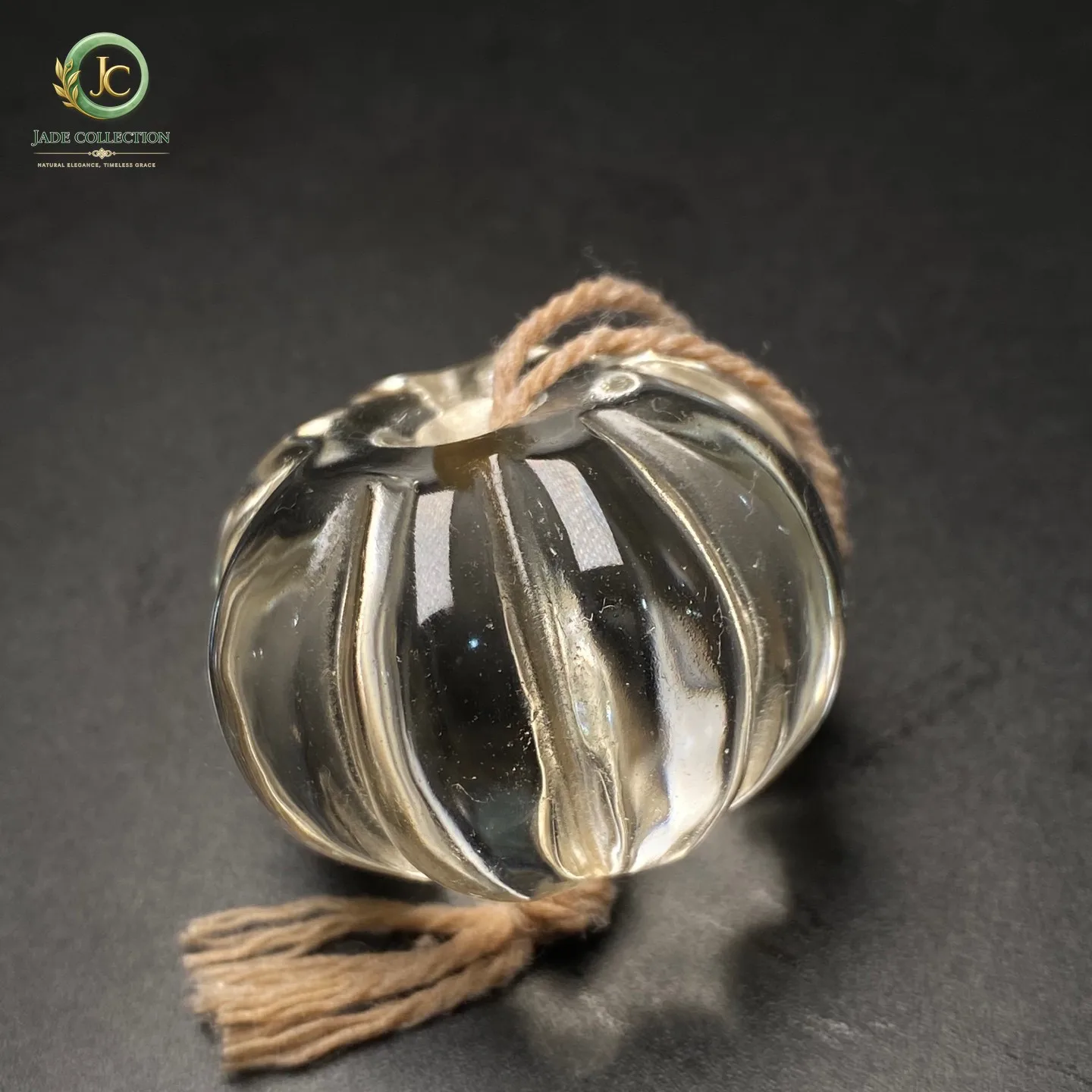 Rare Tibetan Buddhism Crystal Melon Beads Dzi Bead Amulet Necklace Pendant G3621