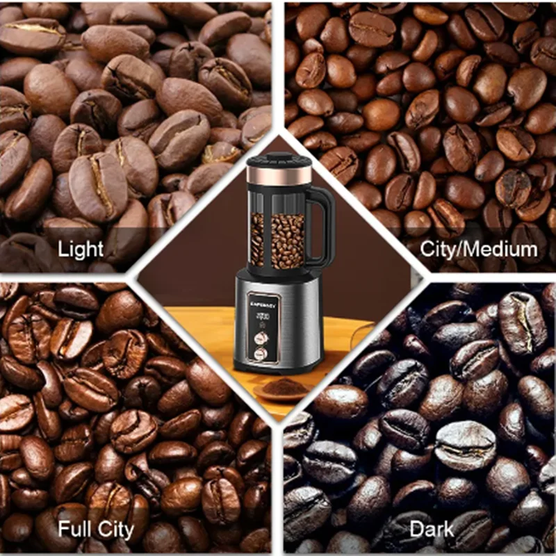 Macchina per cuocere i chicchi di caffè Piccola temperatura domestica che regola il raffreddamento Macchina per cuocere i chicchi ad aria calda con temporizzazione automatica 300g