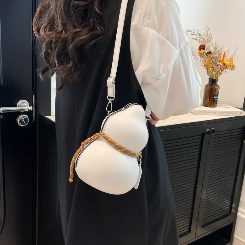 

Creative Designer Gourd Shoulder Bag Chinese Style Tai Chi Cross Body Bag Casual Leisure Gourd Zipper Bag Handbag