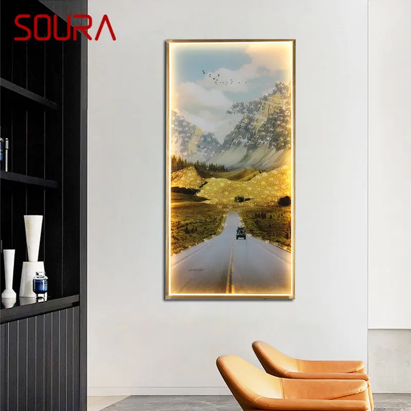 

SOURA Wall Lamps Boat Figure Modern LED Sconces Rectangle Mural Light Creative Home For Aisle