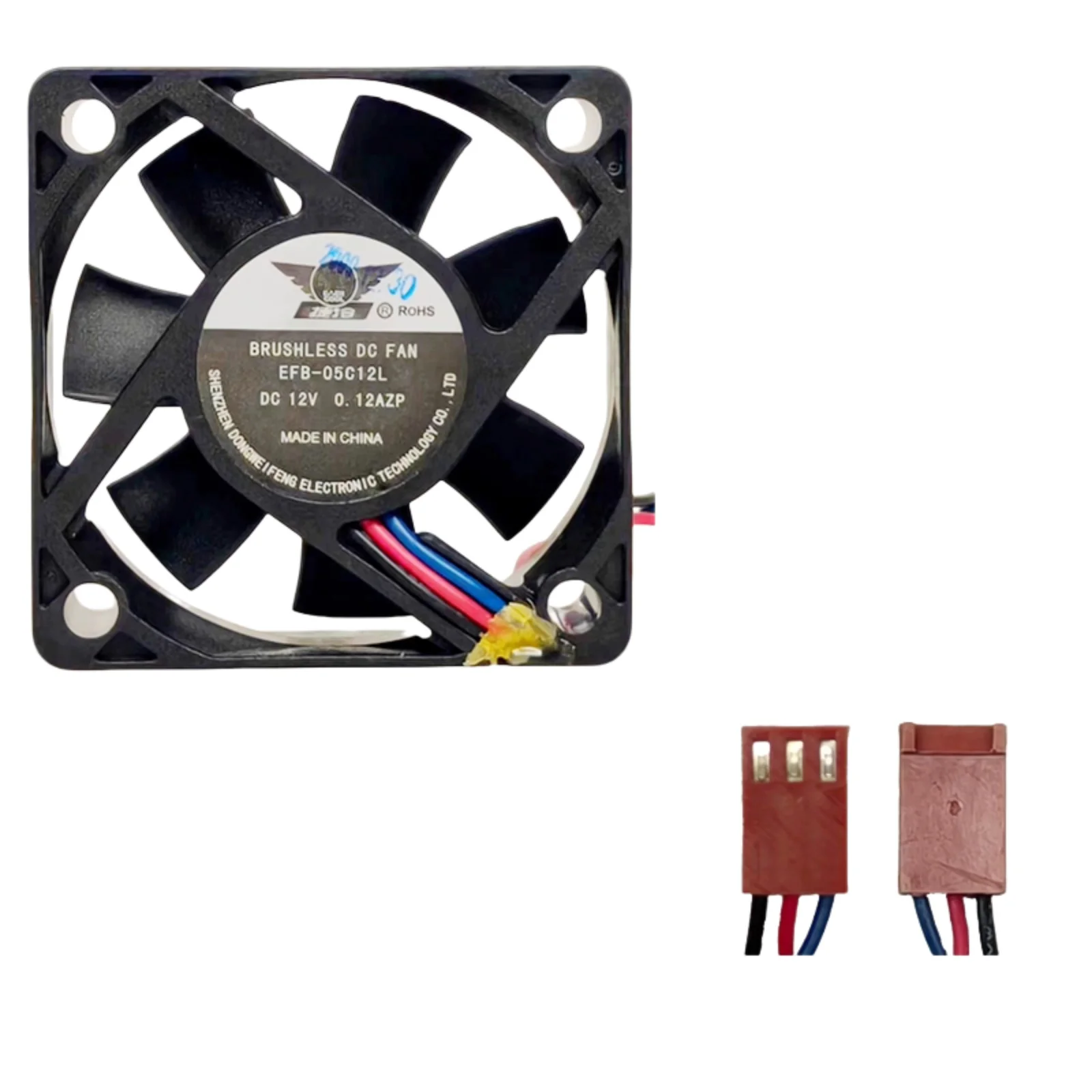 

50mm Fan For EFB-05C12L 5015 12V 0.12A 50mm Industrial Quiet Cooling Fan, 3200RPM, 2510 3P Connector