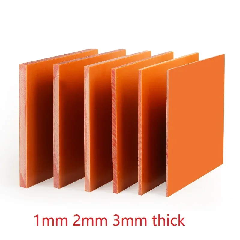 

1mm 2mm 3mm black orange Bakelite insulation board special carte bakelite resin electrical sheet PF PhenolFormaldehyde panel