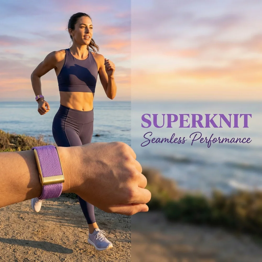 

Подходит для ремешка Whoop 5.0, нейлоновый эластичный спортивный ремешок Whoop mg, с логотипом W, матовый золотой металл.