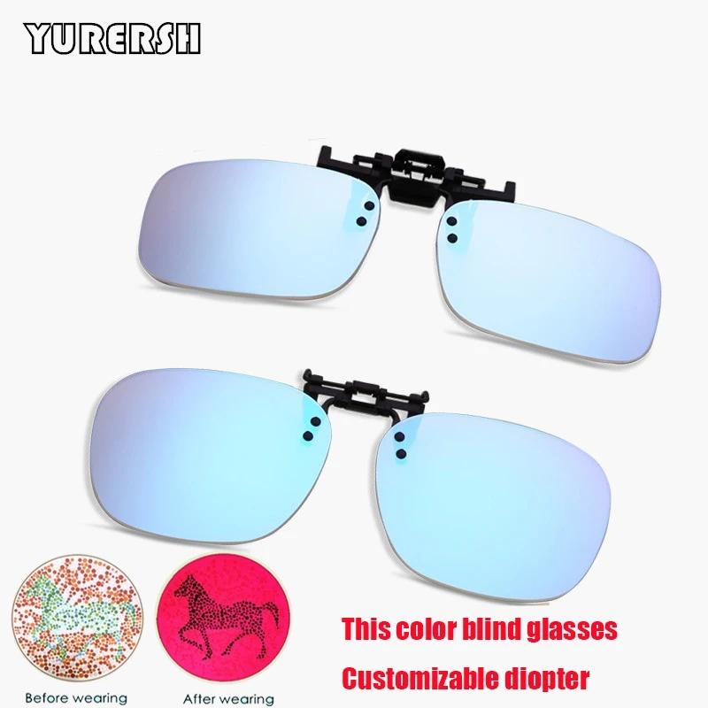 YURERSH New Colorless Transparent Red-green Blind Weak Color Glasses Clip For Men Myopia Color Discrimination Correction Oчки