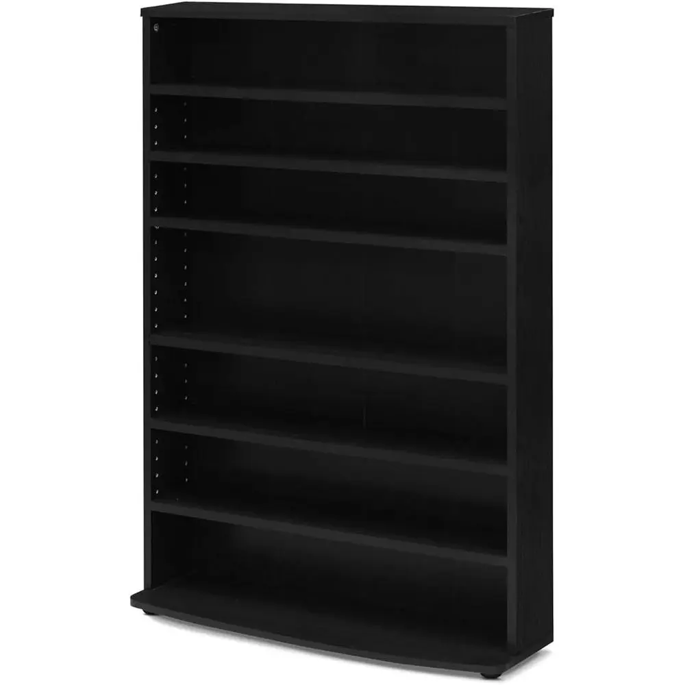 HomeStock Multimedia Storage Tower - Adjustable Shelves or DVDs, CDs & Games /6 Tier
