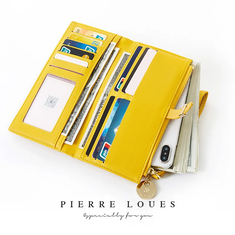 Western Card Holder Zipper Hasp PU Leather Long Women Wallet Fashion Large Capacity Purse for Ladies