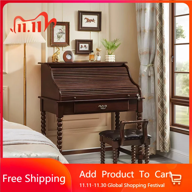 

Storage Drawers Dressing Table Beauty Cosmetics Large Wood Organizer Luxury Vanity Table Bedroom Penteadeira Chinese Furniture