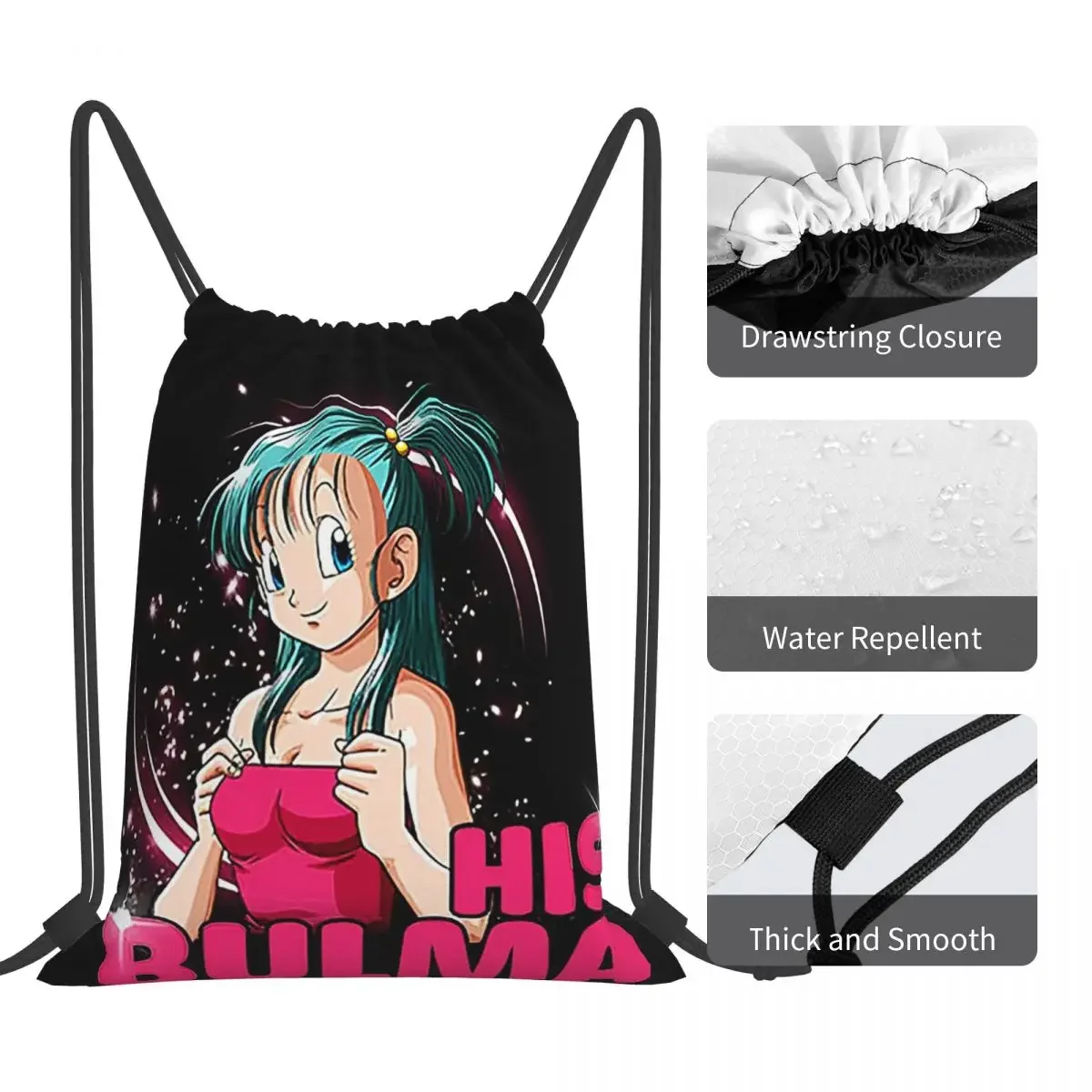 Bulma e Chichi A Bulma e Chichi A Bulma e Chichi Zaini Borse con coulisse Borsa portaoggetti tascabile con coulisse BookBag