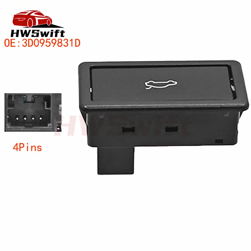 3D0959831D Electric Trunk Lid Lock Switch Button For Audi A4 S4 A6 S6 A6 A7 A8 Q5 Q7 VW Passat Phaeton Skoda Octavia 7L6959520C