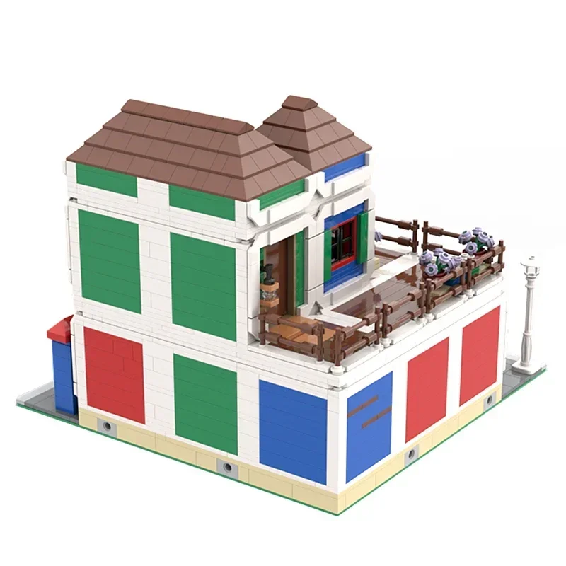 MOC-75865 giochi classici case del villaggio per principianti Kit di blocchi di costruzione lacrime del regno Tarrey Town Model Kids Puzzle Toys Gift