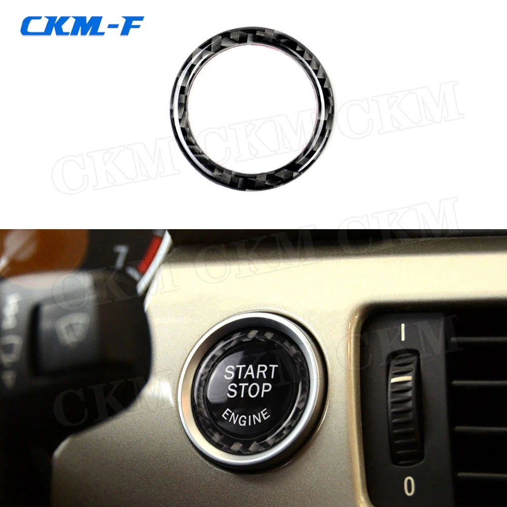 

Carbon Fiber Car Engine Start Stop Button Ring Trim Sticker For BMW 3 Series E90 E92 E93 E89 Z4 2009-2012