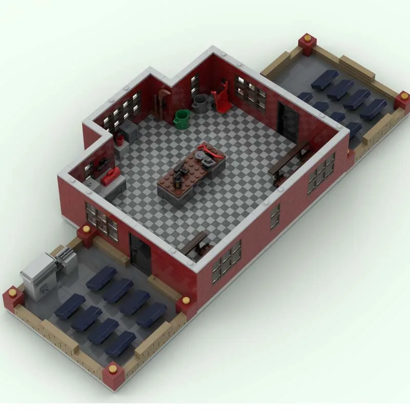 8331 PCS City Street School MOC Aanpasbare Modulaire Bouwsteen Educatief Populair Ontwerp Technologie DIY Montage Speelgoed Cadeau