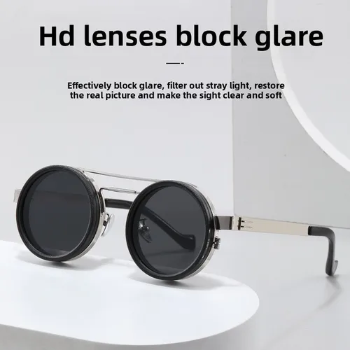 Gafas de sol polarizadas ND2 400 con atenuación ajustable, protección UV, marco de metal, lente HD para montañismo y ciclismo