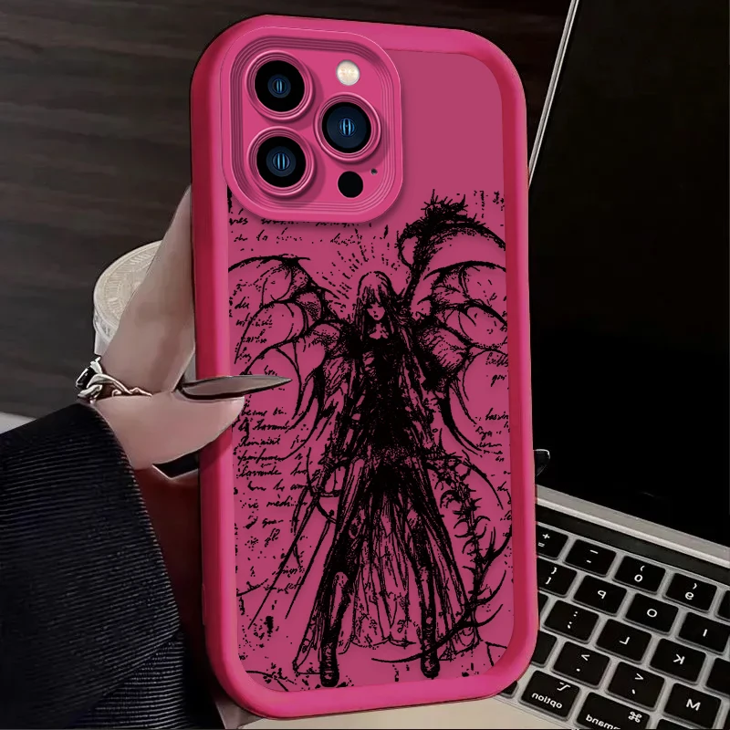 حافظة لهاتف آيفون 16 16E 15 14 13 12 11 Pro Max X XS X S Max XR SE 2020 SE4 7 8 غطاء مقاوم للصدمات