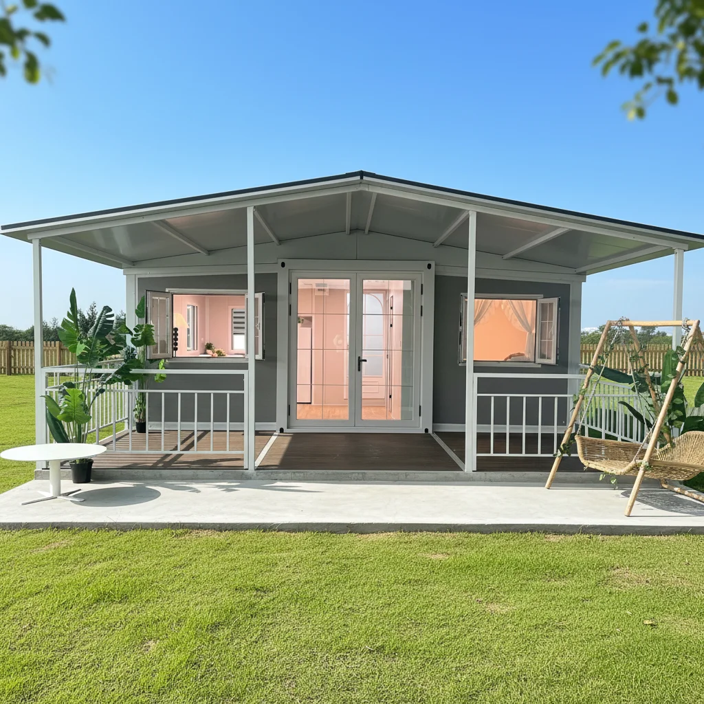 Luxury Prefabricated House Movable Expandable Wing-Type 2 Bedroom Prefab House Application Steel House Prefabricated Container