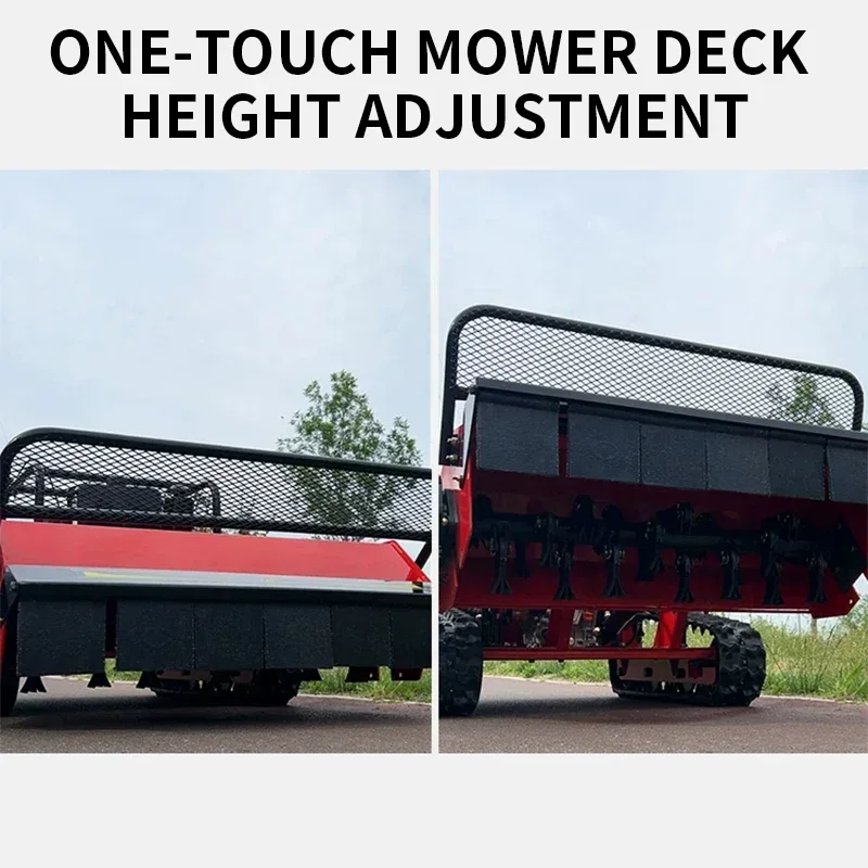 Remote-Controlled Wireless Garden Tracked Lawn Mower Landscaping Garden Trimmers and Tracked Lawn Mowers Customized